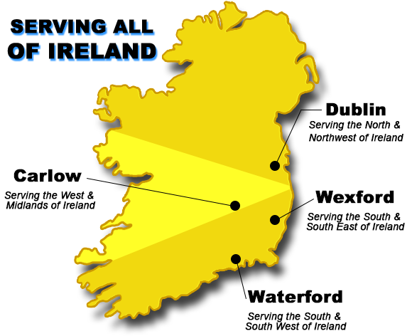 Map of Crane Hire in Ireland